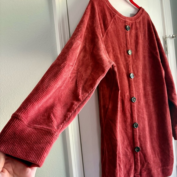 Soft Surroundings Rich Red Corduroy Top - Picture 4 of 7